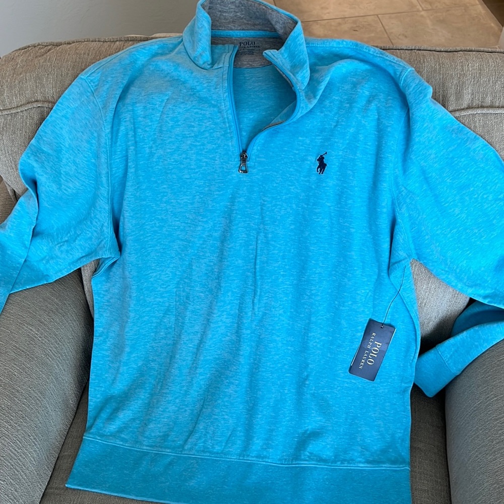 Men’s polo blue quarter zip